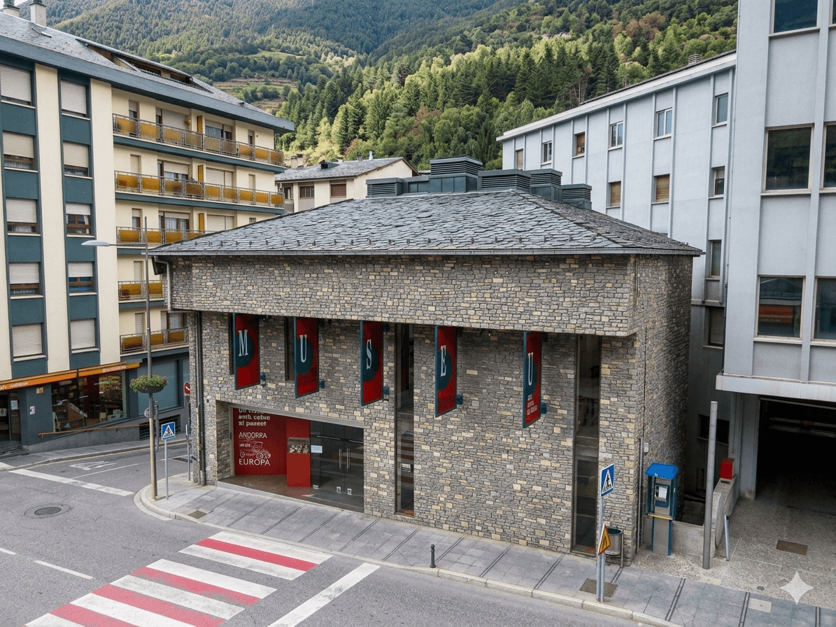 Edifici de pedra museu nacional de l'autmobil encamp andorra