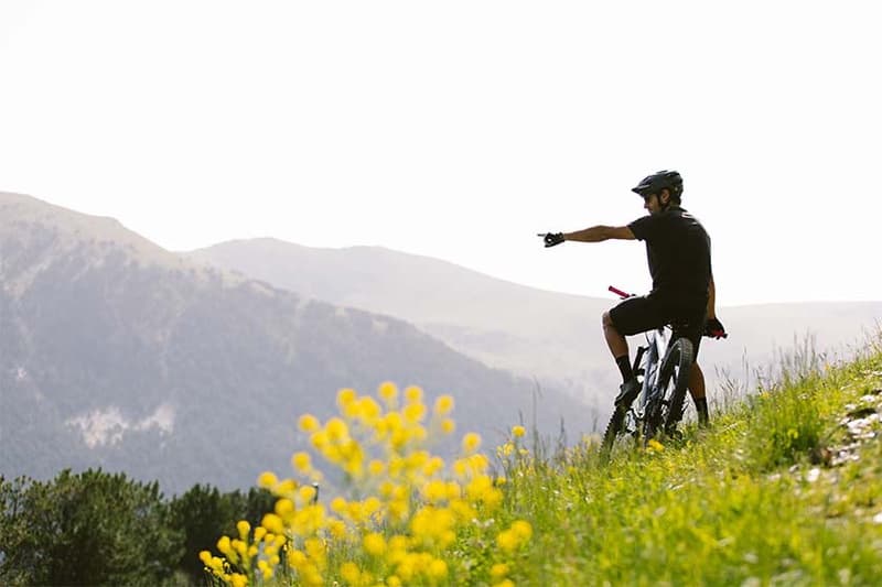 Persona en bici en el bike park de Pal-Arinsal