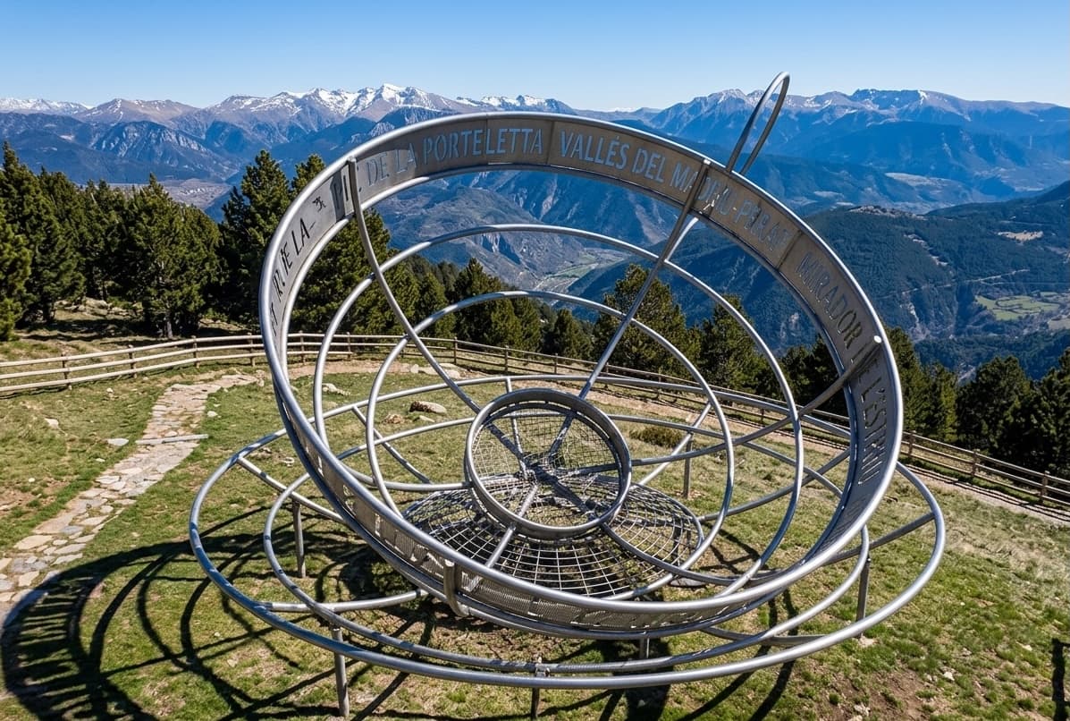 Tormenta en una taza de té, escultura de Dennis Oppenheim en el Coll de la Botella en La Massana